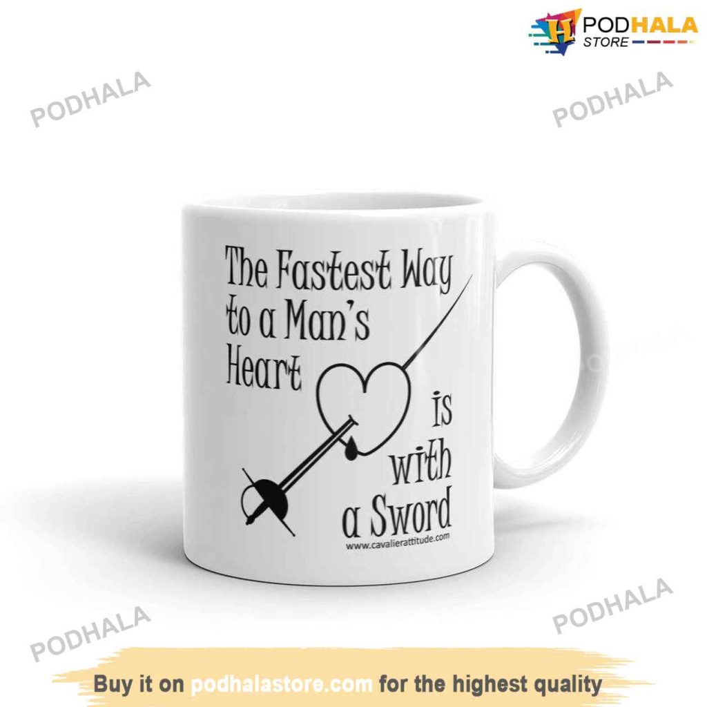 The Fastest Way To A Man's Heart Is With A Sword Mug, Cute Valentine Gifts For Boyfriend