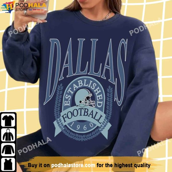 Throwback Vintage Dallas Cowboys Sweatshirt, Cowboys Gifts For Fans