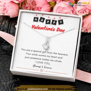 To My Beautiful Amazing Wife Necklace, Best Valentine Gift For Wife