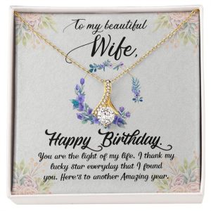 To My Beautiful Wife Valentines Day Necklace Best Valentine Gift For Wife 2