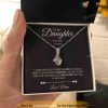 To My Daughter Alluring Beauty Necklace, Valentines Day Gifts For Daughter From Mom