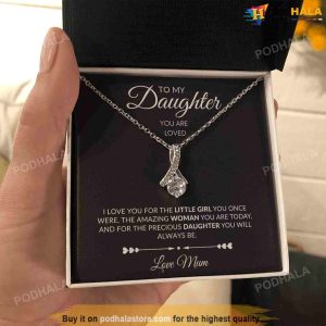 To My Daughter Alluring Beauty Necklace, Valentines Day Gifts For Daughter From Mom