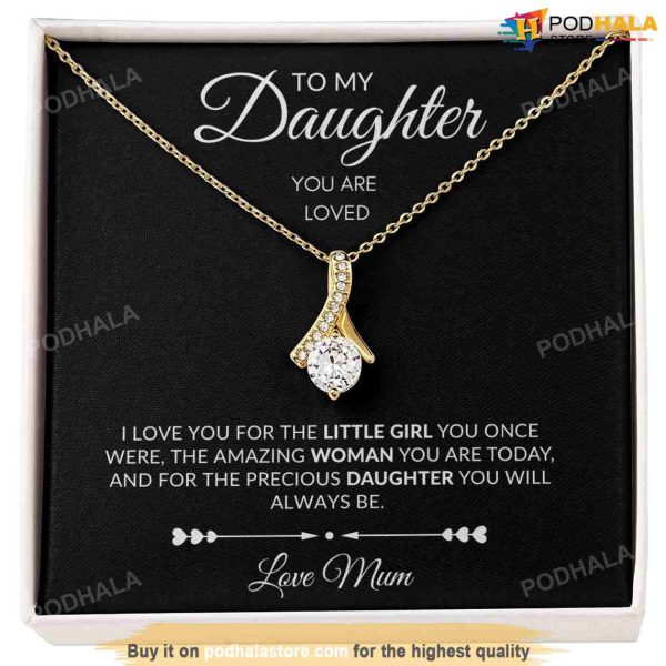 To My Daughter Alluring Beauty Necklace, Valentines Day Gifts For Daughter From Mom