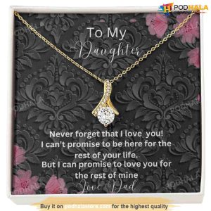 To My Daughter Alluring Beauty Necklace Valentines Gift For Daughter From Dad 2