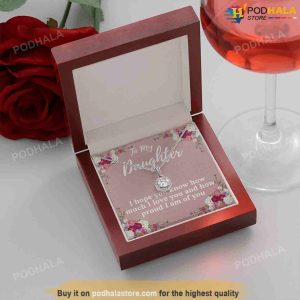To My Daughter Necklace With Message Card Valentines Gift To My Daughter 2