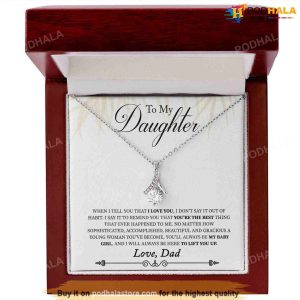 To My Daughter Valentines Day Necklace Gift For Daughter From Dad 2