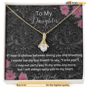 To My Daughter Valentines Day Necklace Valentines Gift For Daughter From Dad 2