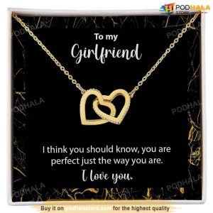 To My Girdfriend Interlocking Hearts Necklace Valentine Gift For Girlfriend 2
