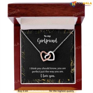 To My Girdfriend Interlocking Hearts Necklace Valentine Gift For Girlfriend 3