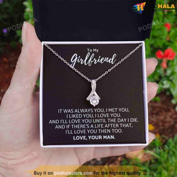 To My Girlfriend Necklace, Anniversary, Valentines Day Gift For Girlfriend
