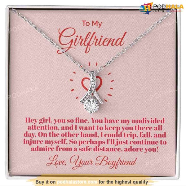 To My Girlfriend Necklace, Valentines Day Gift For Girlfriend From Boyfriend
