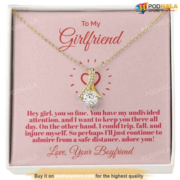 To My Girlfriend Necklace, Valentines Day Gift For Girlfriend From Boyfriend