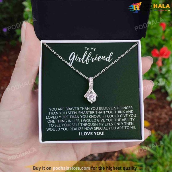 To My Girlfriend Necklace, Valentines Day Gift For New Girlfriend