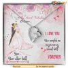 To My Girlfriend Necklace with Message Card, Valentine Gift For Girlfriend