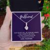 To My Girlfriend Necklace with Message Card, Valentines Day For Girlfriend