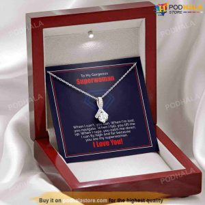 To My Gorgeous Superwoman Valentines Necklace Best Valentine Gift For Girlfriend 2