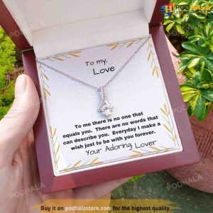 To My Love Alluring Beauty Necklace With Card Best Valentine Gift For Wife 3