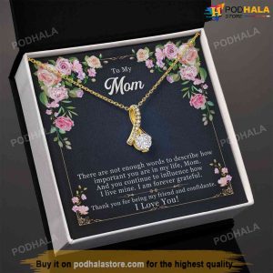 To My Mom Alluring Necklace Forever Grateful To Mother Moms Valentine Gift 2 1