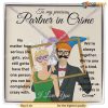 To My Precious Partner In Crime Couples Valentines Day Necklace with Card
