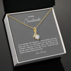 To My Soulmate Alluring Beauty Necklace with Card Best Gift For Wife On Valentines Day 2