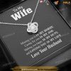 To My Wife Love Knot Necklace with Card, Best Valentine Gift For Wife