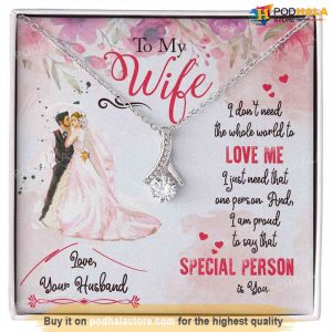 To My Wife Valentines Necklace For Her, Best Valentine Gift For Wife