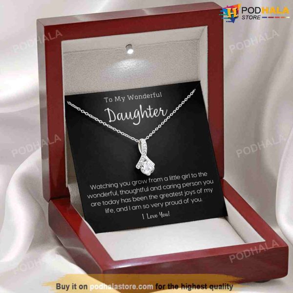 To My Wonderful Daughter Valentines Day Necklace For Daughter