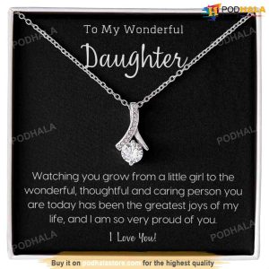 To My Wonderful Daughter Valentines Day Necklace For Daughter 2 1