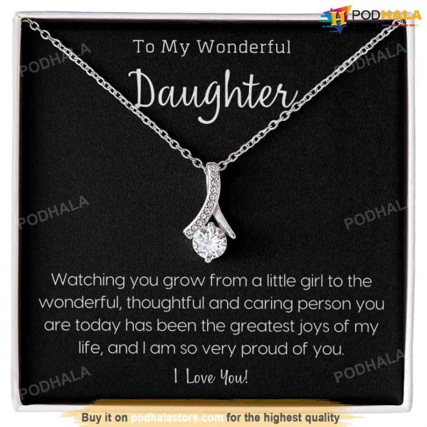 To My Wonderful Daughter Valentines Day Necklace For Daughter