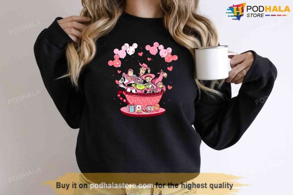 Toy Story Valentine Sweatshirt, Valentine Couple Disney Shirt