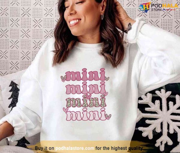 Valentine’s Day Mini Pink Leopard Unisex Sweatshirt Unisex T-Shirt