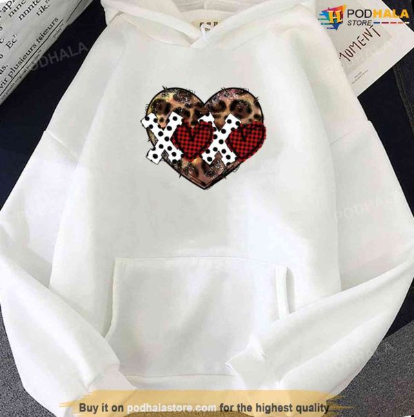 Valentine Leopard Heart Xoxo Unisex Hoodie