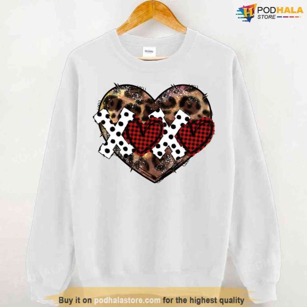 Valentine Leopard Heart Xoxo Unisex Hoodie