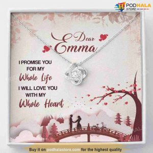 Valentines Day Necklace with Card, Personalized Valentines Gifts
