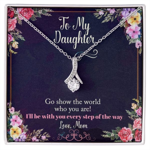 Valentines Day Necklace with Card, Valentine Gift For Daughter From Mom