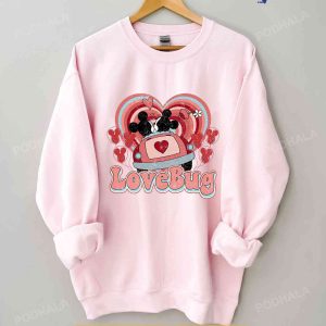 Vintage Disney Valentine Tshirt Mickey Minnie Love Bug Valentine Day Gift