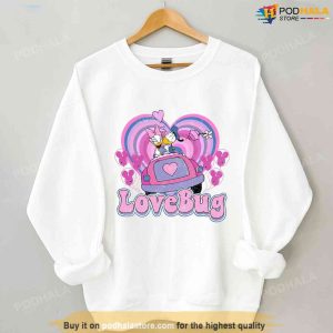 Vintage Donald Duck Love Bug Disney Valentines Day Shirt Valentines Gifts