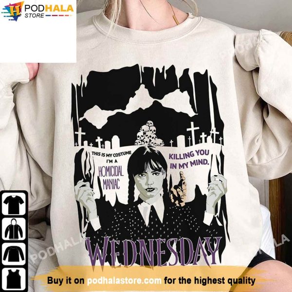 Vintage Wednesday Addams Sweatshirt, 2022 Wednesday Addams Family Series Shirt