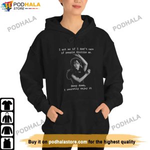 Wednesday Addams Hoodie I Act as if I Dont Care Jenna Ortega Netflix Series 2