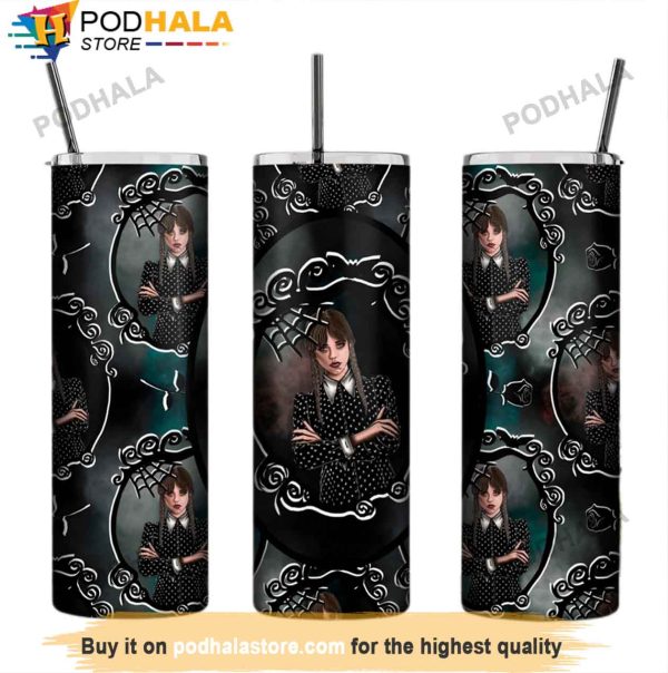Wednesday Addams Tumbler, Comedy Horror Movie 2022, Addams Family Gifts