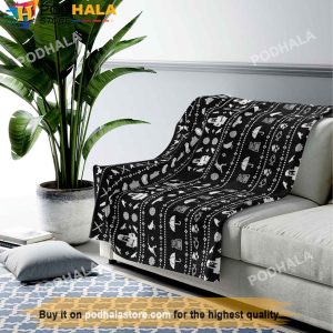 Wednesday Addams Velveteen Plush Blanket, Addams Family Designer Blanket