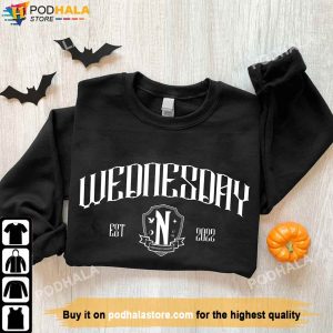 Wednesday Est 2022 Sweatshirt, Trending TV Series, Wednesday Addams Shirt