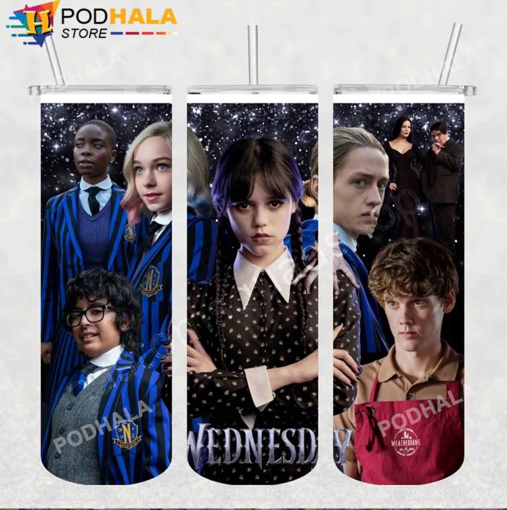 Wednesday Movie Netflix 2022 Characters, Wednesday Addams Tumbler