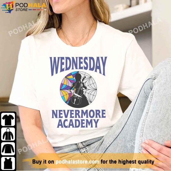 Wednesday Nevermore Academy Sweatshirt, Wednesday Addams Play The Cello