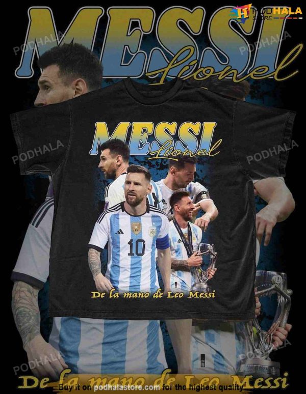 World Cup 2022 Lionel Messi Vintage Bootleg 90s Inspired Shirt