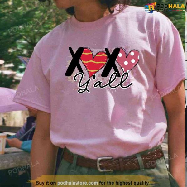 Xoxo Yall With Heart Typography Unisex Sweatshirt