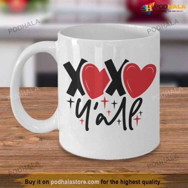 Xoxo Yall Valentine Mug, Romantic Gifts For Valentines Day