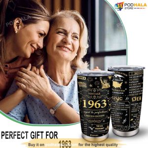 60th Birthday Gift Ideas Tumbler 60 Year Old Gifts For Men 1963 Birthday Gifts 2