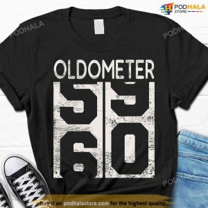60th Birthday Gift, Oldometer 60 Shirt For Men, Grandpa, Dad, Husband