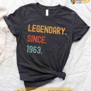 60th Birthday Gifts For Dad Legendary Since 1963 Tshirt For Grandpa Father